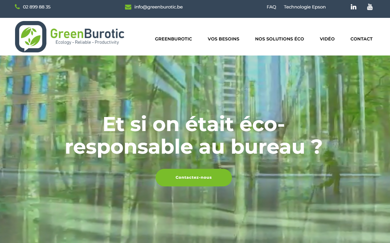 création du site internet de Greenburotic à Braine l'Alleud